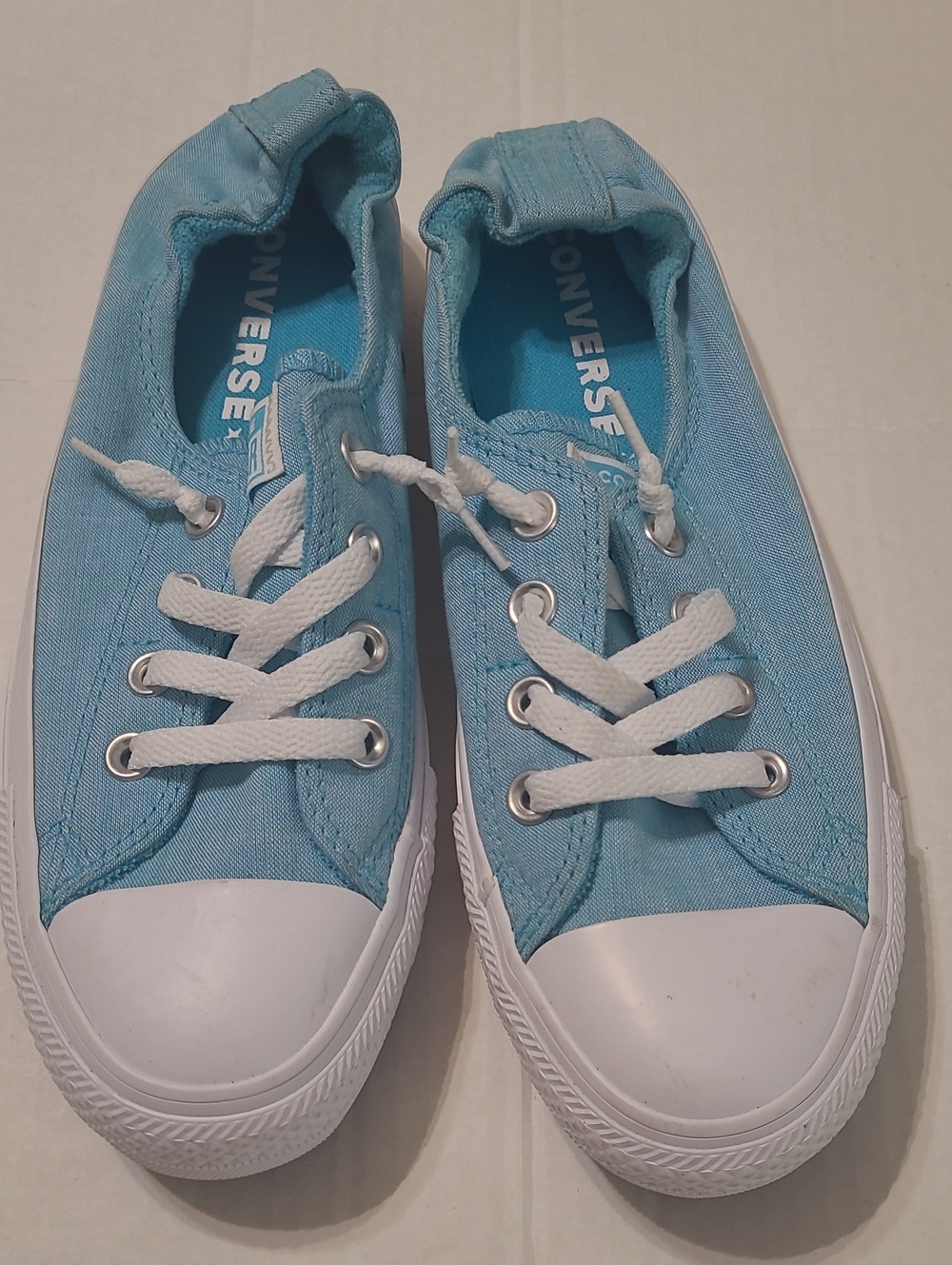 Converse Light Blue Low-Top Canvas Sneakers